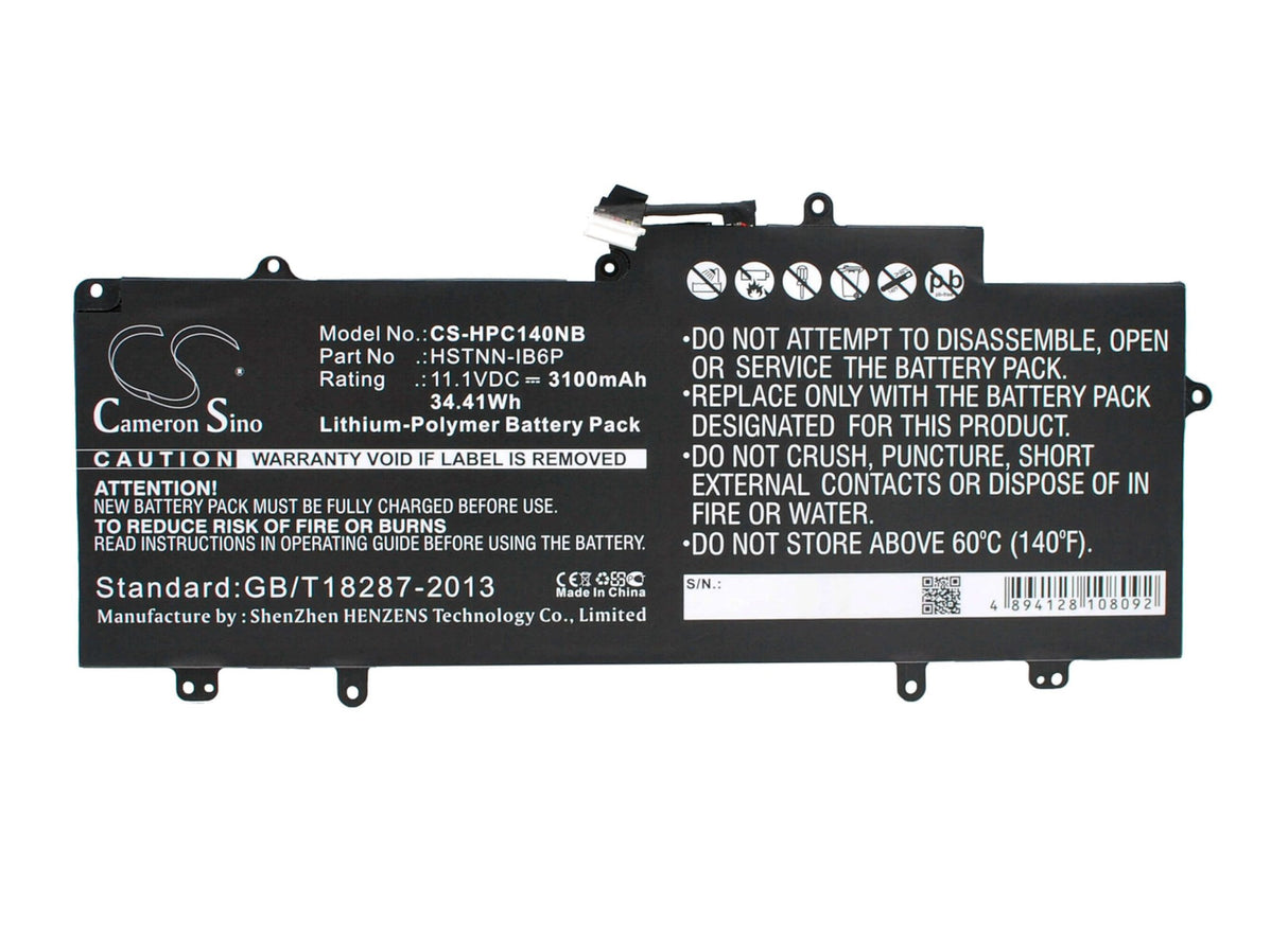 Batterie noire pour Hp Chromebook 14-x, Chromebook 14-q, Chromebook 14-x013dx 11.1v, 3100mah - 34.41wh Notebook, Laptop Cameron Sino Technology Limited