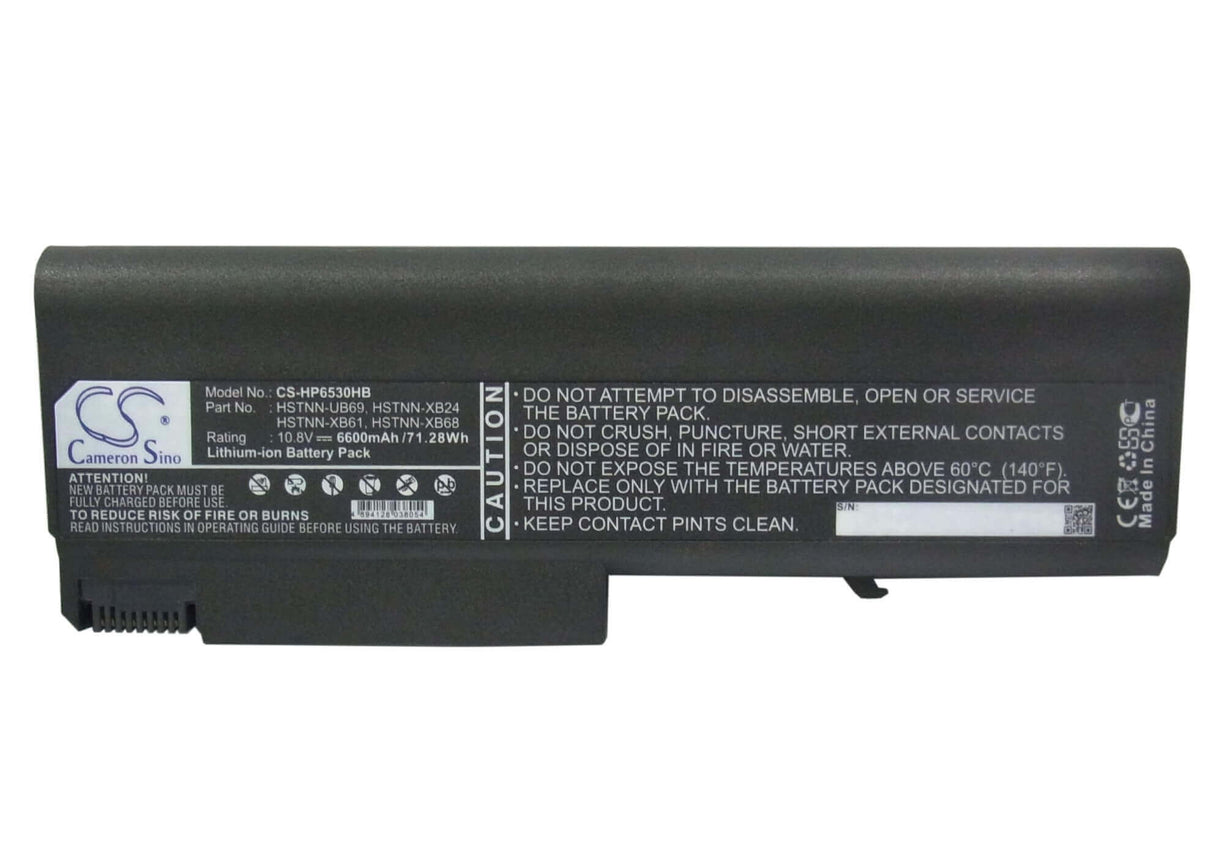 Black Battery For Hp Compaq 6530b, Compaq 6535b, Compaq 6730b 10.8v, 6600mah - 71.28wh Notebook, Laptop Cameron Sino Technology Limited