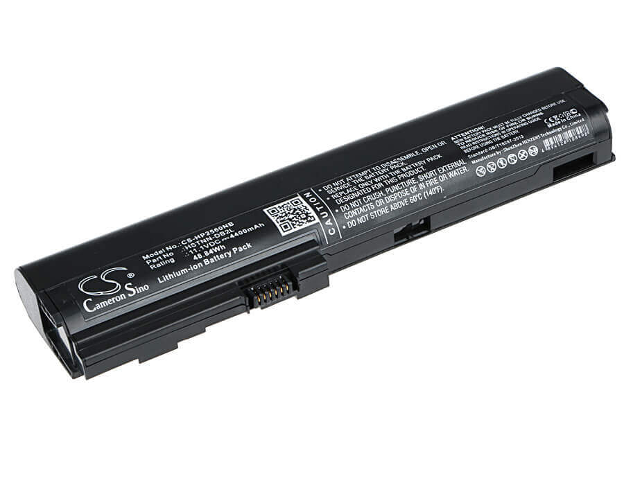 Black Battery For Hp Elitebook 2560p, Elitebook 2570p 11.1v, 4400mah - 48.84wh Notebook, Laptop Cameron Sino Technology Limited