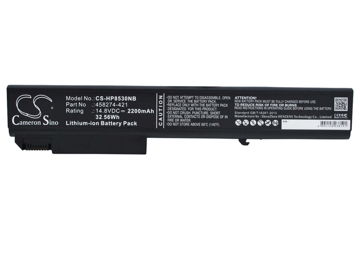 Black Battery For Hp Elitebook 8530p, Elitebook 8530w, Elitebook 8540p 14.8v, 2200mah - 32.56wh Batteries for Electronics Cameron Sino Technology Limited (Suspended)