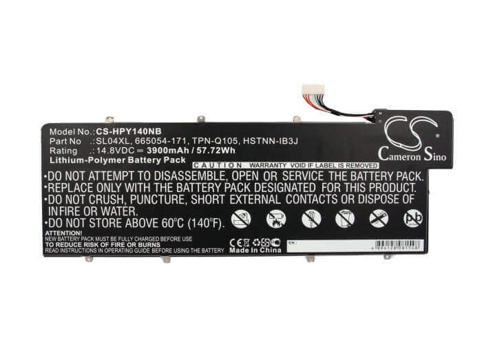 Black Battery For Hp Envy 14-3001tu, Envy 14-3002tu, Envy 14-3003tu 14.8v, 3900mah - 57.72wh Notebook, Laptop Cameron Sino Technology Limited