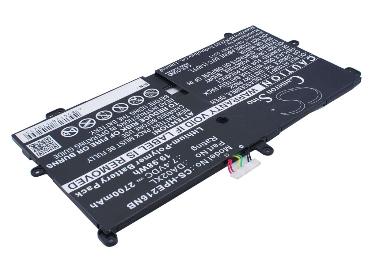 Black Battery For Hp Envy X2 11.6, Envy X2 11-g010nr, Envy X2 11-g000eg 7.4v, 2700mah - 19.98wh Batteries for Electronics Cameron Sino Technology Limited (Suspended)