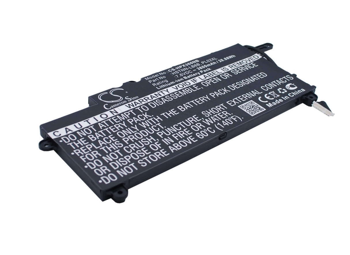 Black Battery For Hp Pavilion 11 X360, Pavilion 11-n000, Tpn-c115 7.6v, 3800mah - 28.88wh Notebook, Laptop Cameron Sino Technology Limited