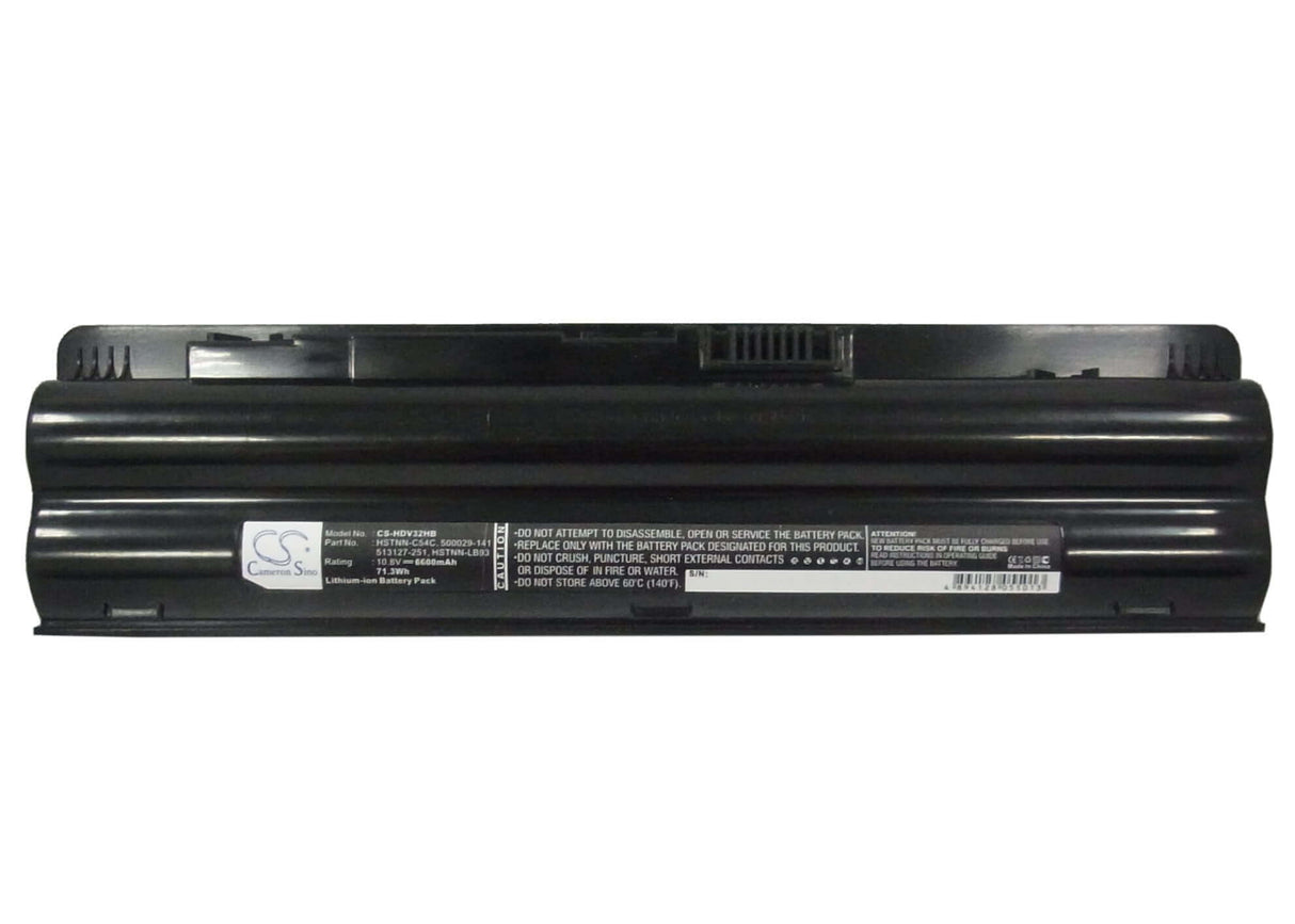 Black Battery For Hp Pavilion Dv3-2000, Pavilion Dv3-2001tu, Pavilion Dv3-2001tx 10.8v, 6600mah - 71.28wh Notebook, Laptop Cameron Sino Technology Limited