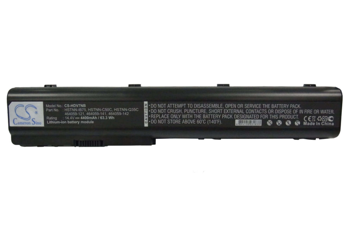 Black Battery For Hp Pavilion Dv7, Pavilion Dv7t, Pavilion Dv7z 14.4v, 4400mah - 63.36wh Notebook, Laptop Cameron Sino Technology Limited