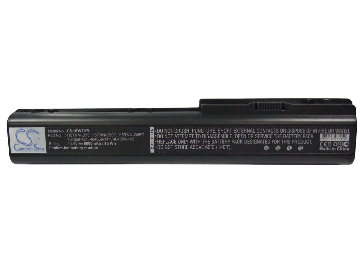 Black Battery For Hp Pavilion Dv7, Pavilion Dv7t, Pavilion Dv7z 14.4v, 6600mah - 95.04wh Notebook, Laptop Cameron Sino Technology Limited