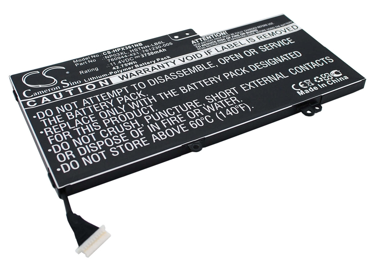 Batterie noire pour HP Pavilion X360, Pavilion X360 13-a010dx, Tpn-q146 11.4v, 3750mah - 42.75wh Notebook, Laptop Cameron Sino Technology Limited
