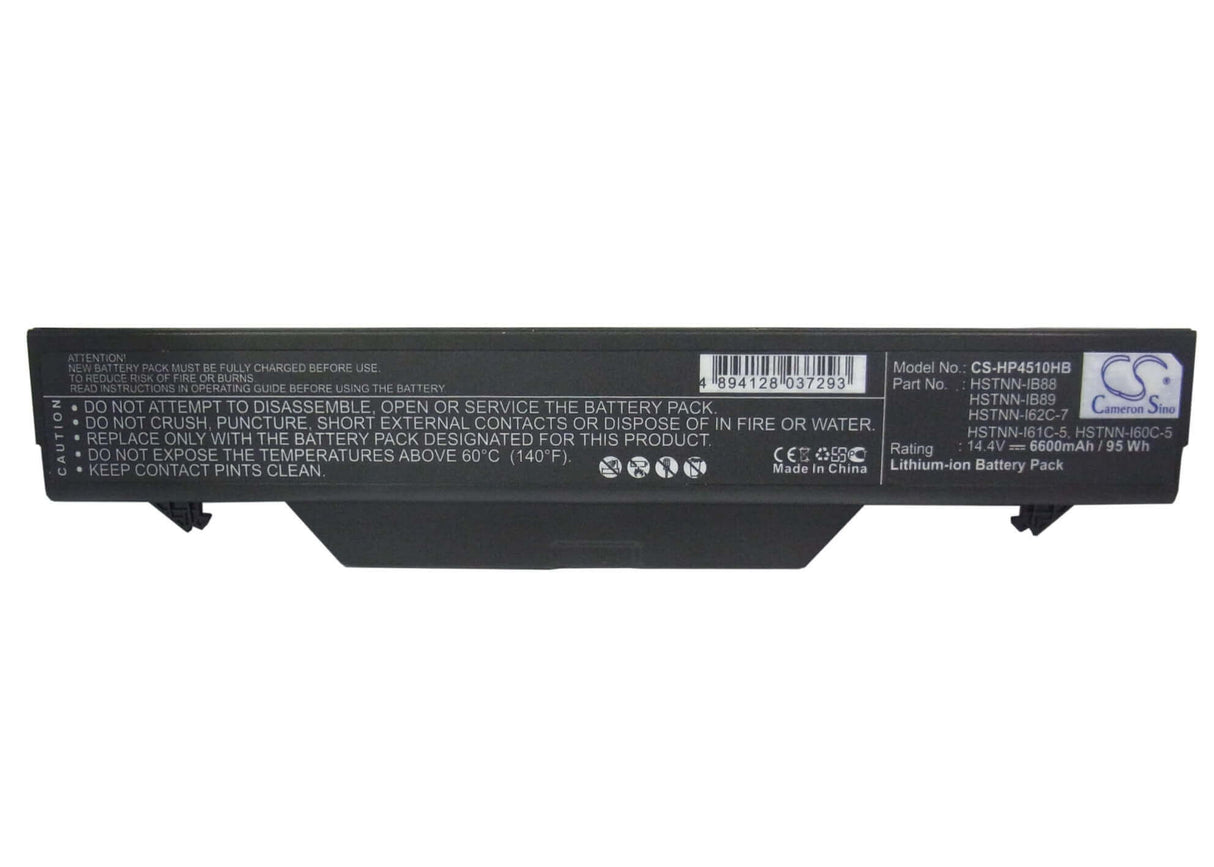 Black Battery For Hp Probook 4510s, Probook 4515s, Probook 4710s 14.4v, 6600mah - 95.04wh Notebook, Laptop Cameron Sino Technology Limited
