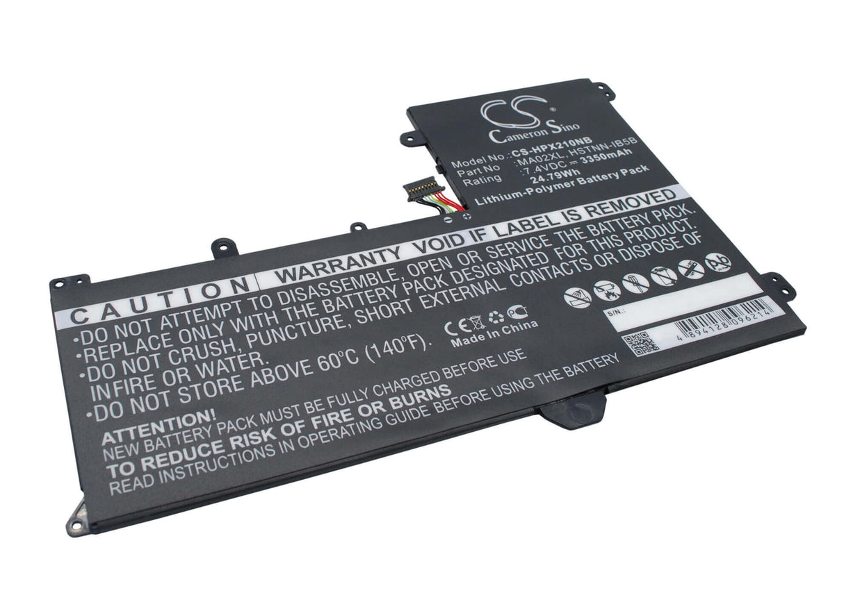 Black Battery For Hp Slatebook 101, Slatebook 101" X2 10-10-h010nr, Tpn-q127 7.40v, 3350mah - 24.79wh Notebook, Laptop Cameron Sino Technology Limited