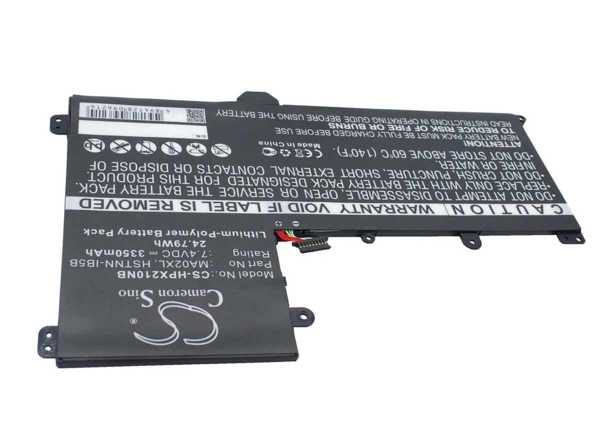 Black Battery For Hp Slatebook 101, Slatebook 101" X2 10-10-h010nr, Tpn-q127 7.40v, 3350mah - 24.79wh Notebook, Laptop Cameron Sino Technology Limited