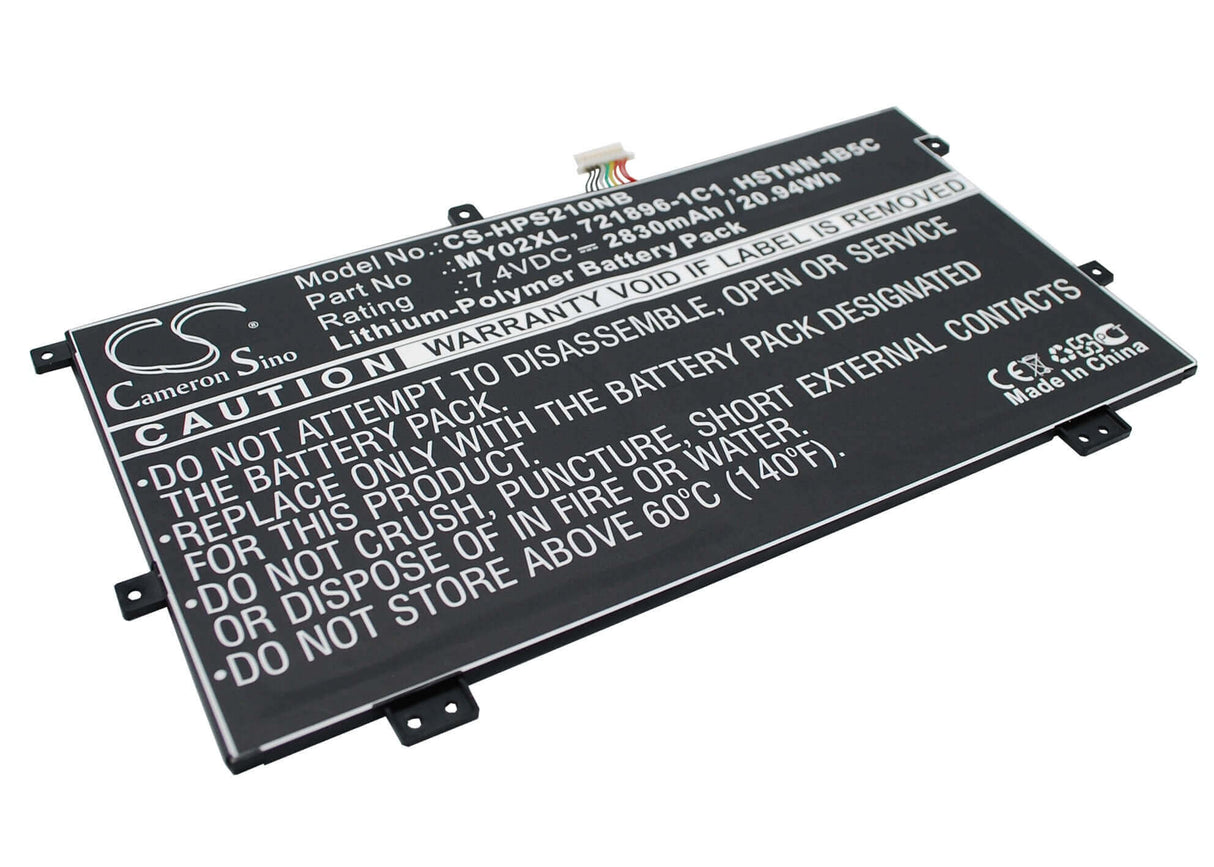 Black Battery For Hp Slatebook X2, Slatebook X2 10-h010nr, Tpn-q127 7.4v, 2830mah - 20.94wh Notebook, Laptop Cameron Sino Technology Limited