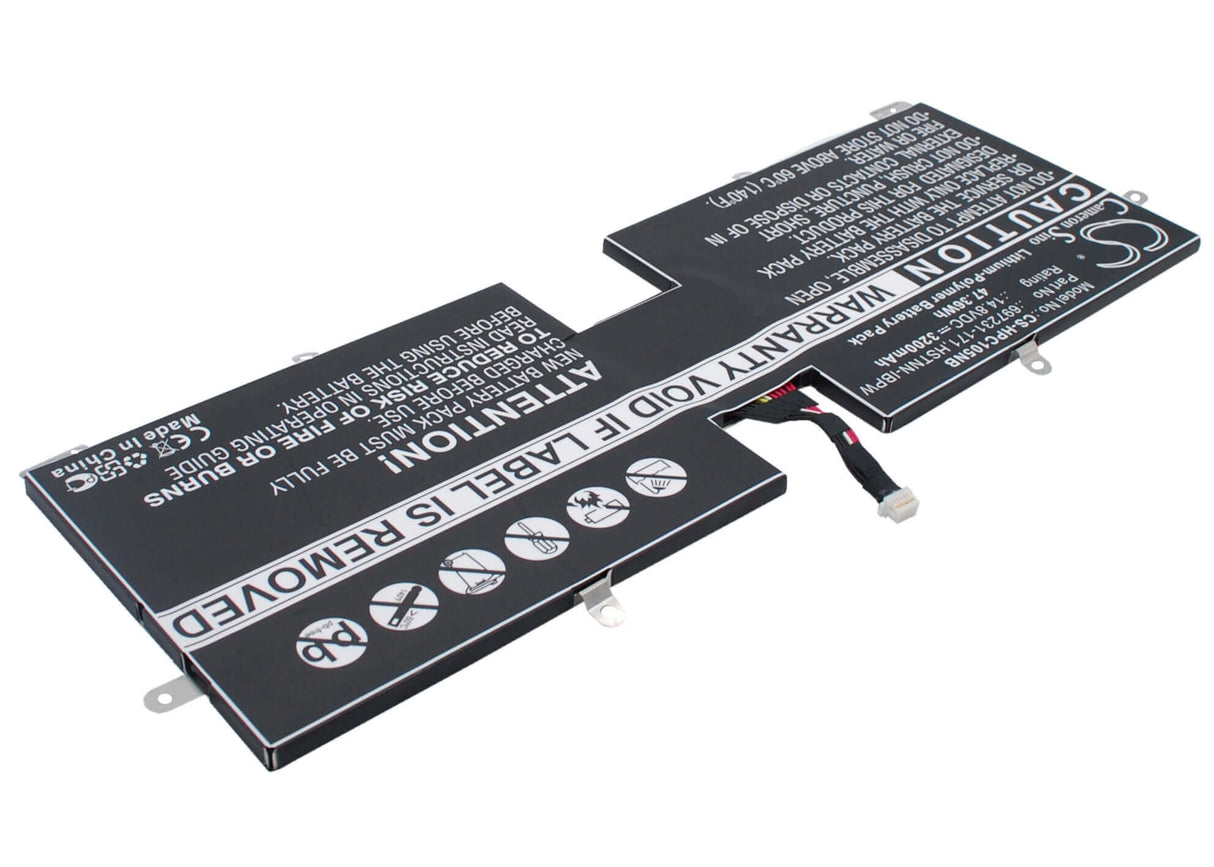 Black Battery For Hp Spectre Xt Touchsmart 15-4000eg, Tpn-c105 14.8v, 3200mah - 47.36wh Notebook, Laptop Cameron Sino Technology Limited