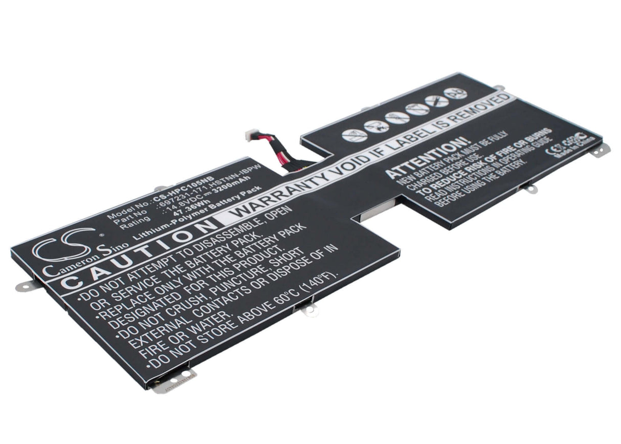 Black Battery For Hp Spectre Xt Touchsmart 15-4000eg, Tpn-c105 14.8v, 3200mah - 47.36wh Notebook, Laptop Cameron Sino Technology Limited