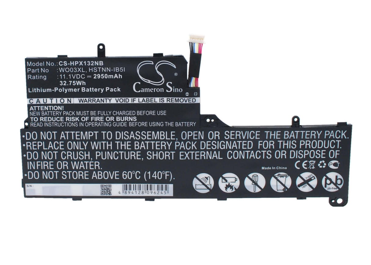 Black Battery For Hp Split 13, Split 13-m010dx, Split 13 X 2 11.1v, 2950mah - 32.75wh Notebook, Laptop Cameron Sino Technology Limited