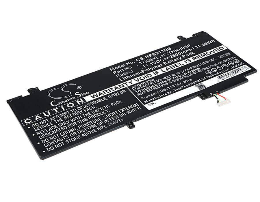 Black Battery For Hp Split X2 13-f, Split X2 13-f010dx 11.1v, 2800mah - 31.08wh Notebook, Laptop Cameron Sino Technology Limited
