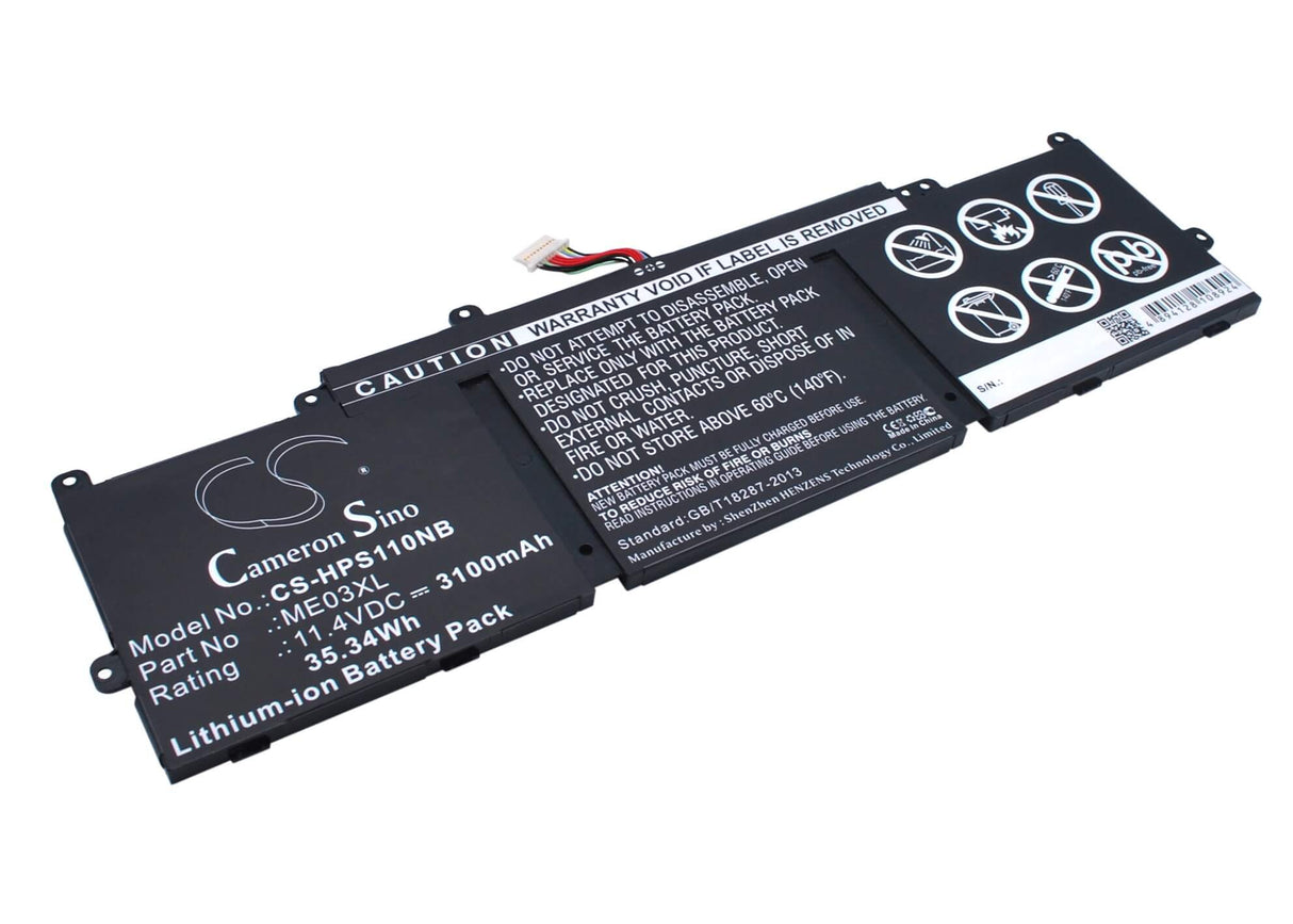 Black Battery For Hp Stream 11-d001dx, Stream 11-d010ca, Stream 11-d010nr 11.4v, 3100mah - 35.34wh Notebook, Laptop Cameron Sino Technology Limited