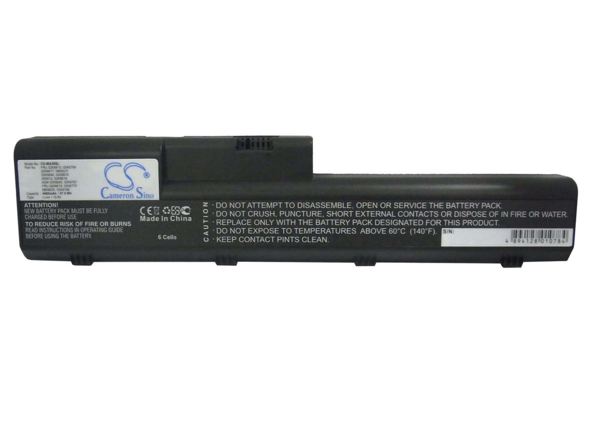 Black Battery For Ibm Thinkpad A20, Thinkpad A20m, Thinkpad A20p 10.8v, 4400mah - 47.52wh Notebook, Laptop Cameron Sino Technology Limited (Suspended)