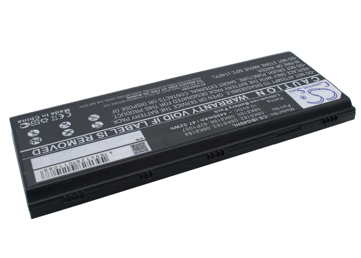Black Battery For Ibm Thinkpad G40, G41, Thinkpad G40 Series 10.8v, 4400mah - 47.52wh Notebook, Laptop Cameron Sino Technology Limited (Suspended)