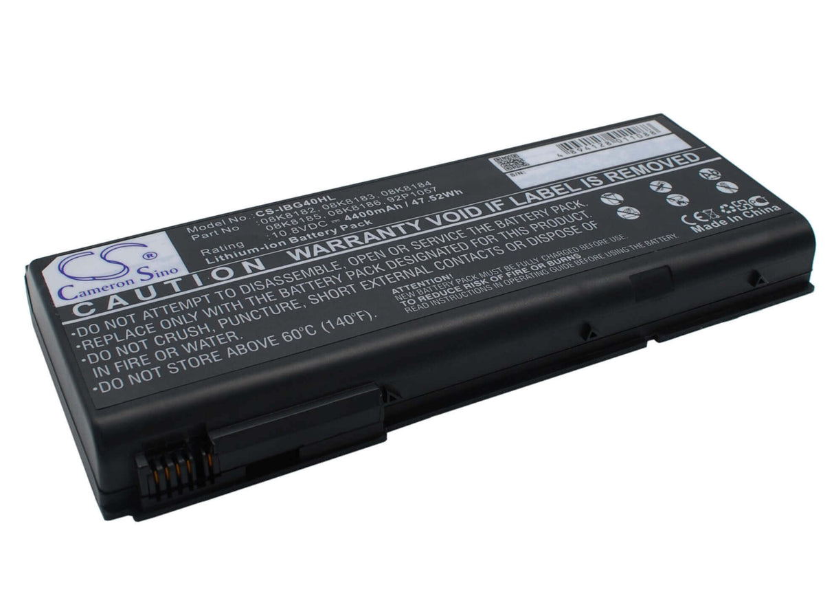Black Battery For Ibm Thinkpad G40, G41, Thinkpad G40 Series 10.8v, 4400mah - 47.52wh Notebook, Laptop Cameron Sino Technology Limited (Suspended)