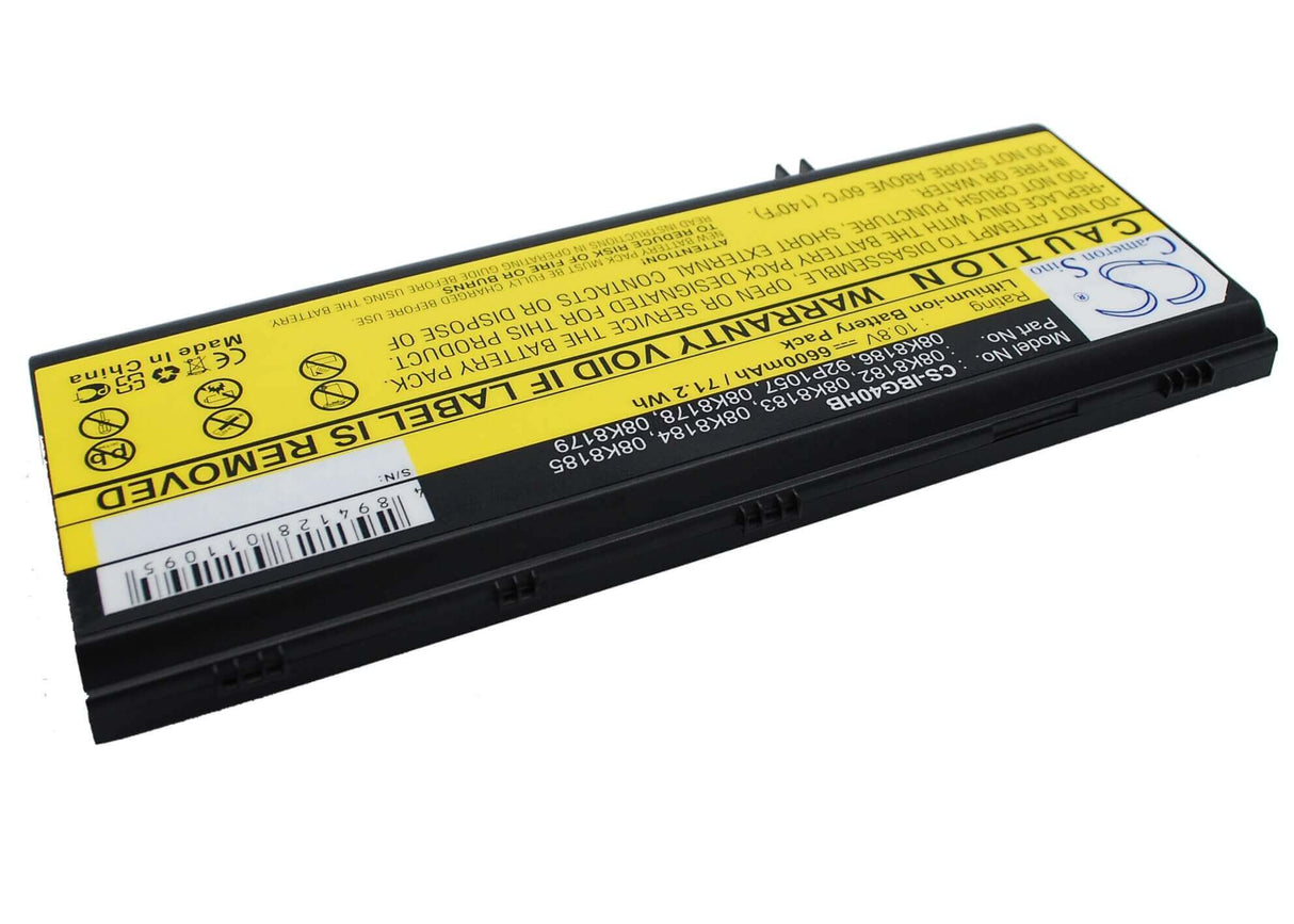 Black Battery For Ibm Thinkpad G40, Thinkpad G41-2881, Thinkpad G40-2389 10.8v, 6600mah - 71.28wh Notebook, Laptop Cameron Sino Technology Limited (Suspended)
