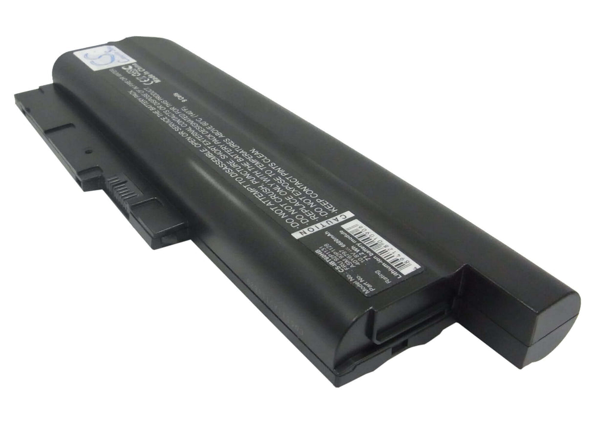 Black Battery For Ibm Thinkpad R60, Thinkpad R61, Thinkpad R60 9455 10.8v, 6600mah - 71.28wh Notebook, Laptop Cameron Sino Technology Limited