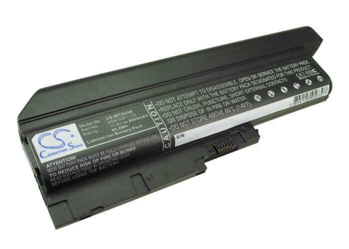 Black Battery For Ibm Thinkpad R60, Thinkpad R61, Thinkpad T60 10.8v, 8800mah - 95.04wh Notebook, Laptop Cameron Sino Technology Limited
