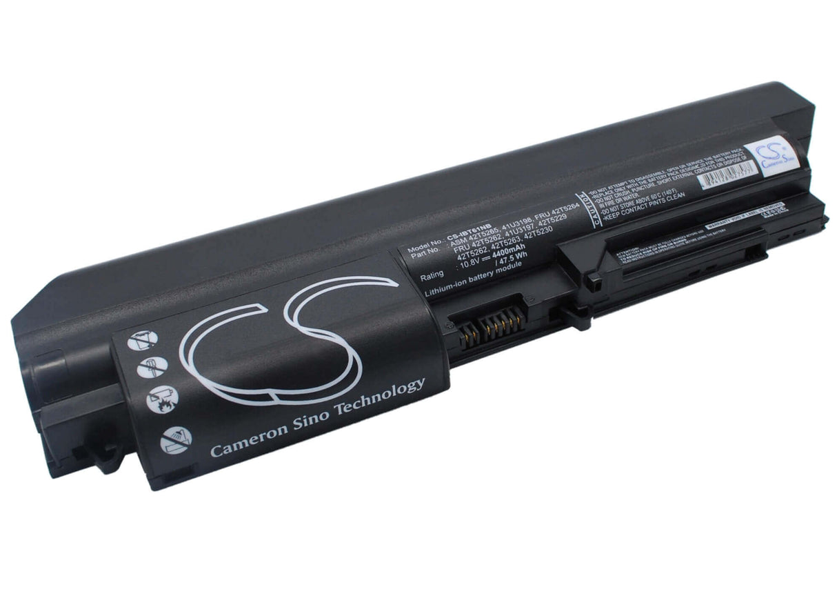 Black Battery For Ibm Thinkpad T61 7659, Thinkpad T400 2764, Thinkpad T61 6480 10.8v, 4400mah - 47.52wh Notebook, Laptop Cameron Sino Technology Limited