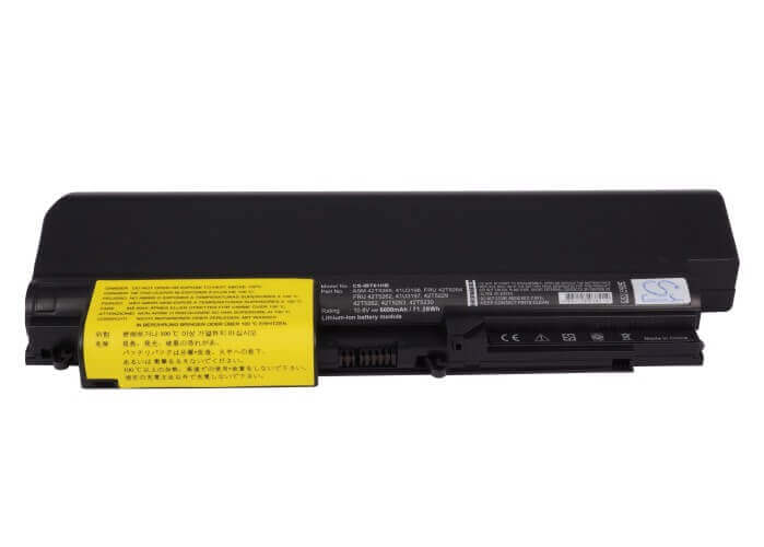 Black Battery For Ibm Thinkpad T61 7659, Thinkpad T400 2764, Thinkpad T61 6480 10.8v, 6600mah - 71.28wh Notebook, Laptop Cameron Sino Technology Limited