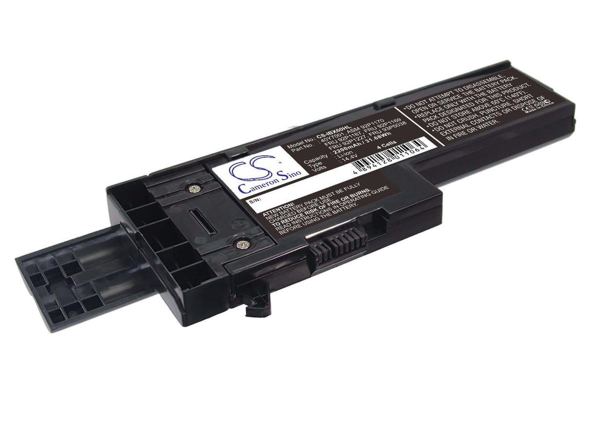 Black Battery For Ibm Thinkpad X60, Thinkpad X61, Thinkpad X60 1702 14.4v, 2200mah - 31.68wh Notebook, Laptop Cameron Sino Technology Limited