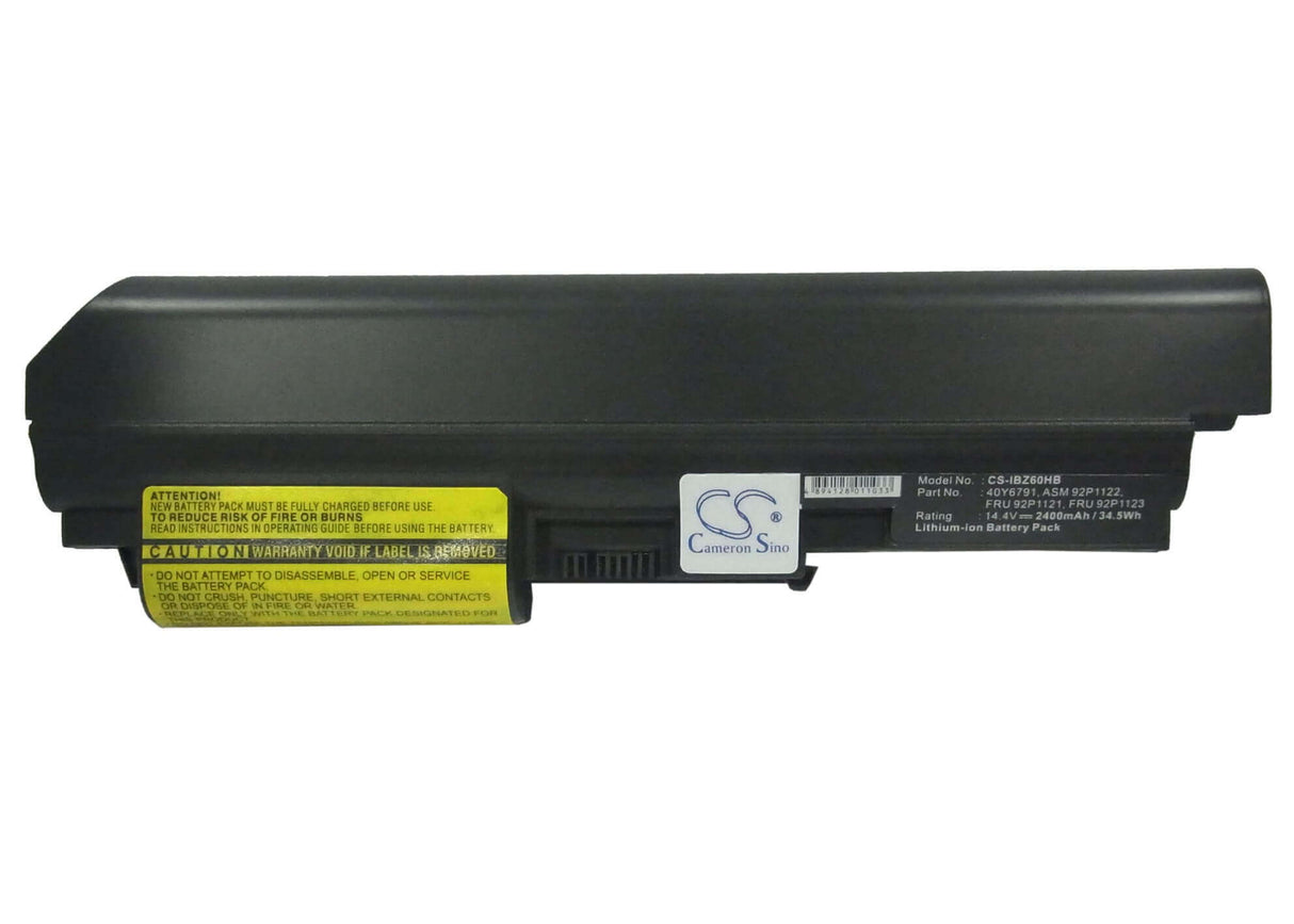 Black Battery For Ibm Thinkpad Z61t 9448, Thinkpad Z61t 9441, Thinkpad Z60t 2514 14.4v, 2400mah - 34.56wh Batteries for Electronics Cameron Sino Technology Limited (Suspended)