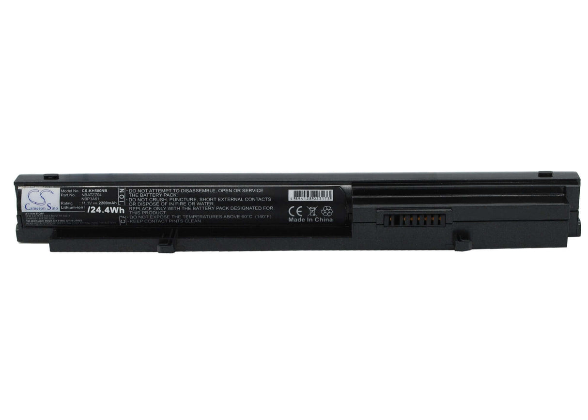 Black Battery For Kohjinsha Sh6, Sh8, Sr8 11.1v, 2200mah - 24.42wh Notebook, Laptop Cameron Sino Technology Limited (Suspended)