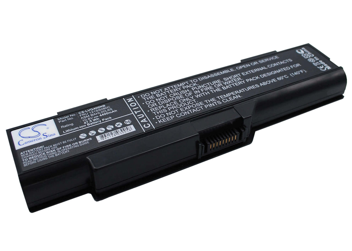 Black Battery For Lenovo 3000 G410, 3000 G400 14001, 3000 G400 2048 10.8v, 4400mah - 47.52wh Notebook, Laptop Cameron Sino Technology Limited