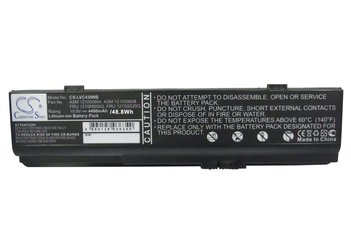 Black Battery For Lenovo C430, C430a, C430l 10.8v, 4400mah - 47.52wh Batteries for Electronics Cameron Sino Technology Limited (Suspended)