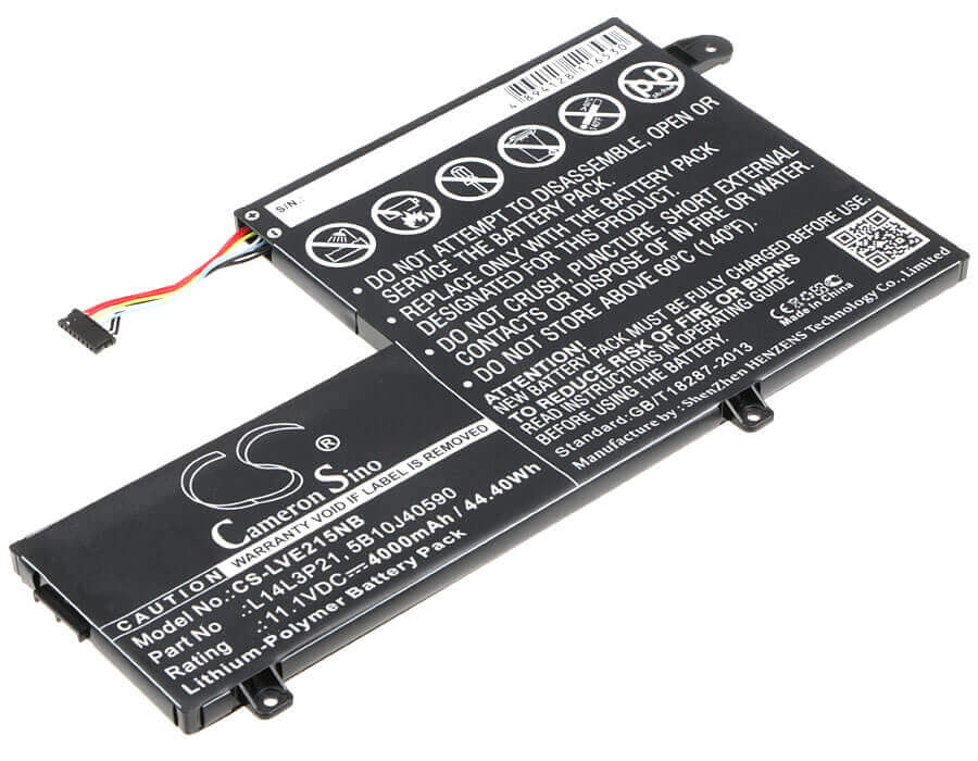 Black Battery For Lenovo Edge 2-1580, Edge 2-1580 80qf, Edge 2 (2-1580) 11.1v, 4000mah - 44.40wh Notebook, Laptop Cameron Sino Technology Limited