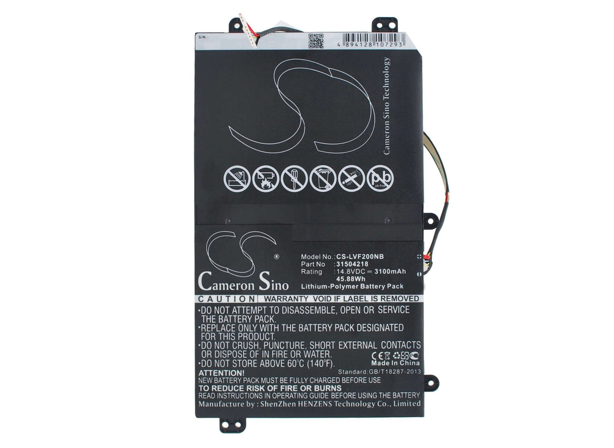 Batterie noire pour Lenovo Ideacentre Flex 20 14.8v, 3100mah - 45.88wh Notebook, Laptop Cameron Sino Technology Limited (Suspendu)