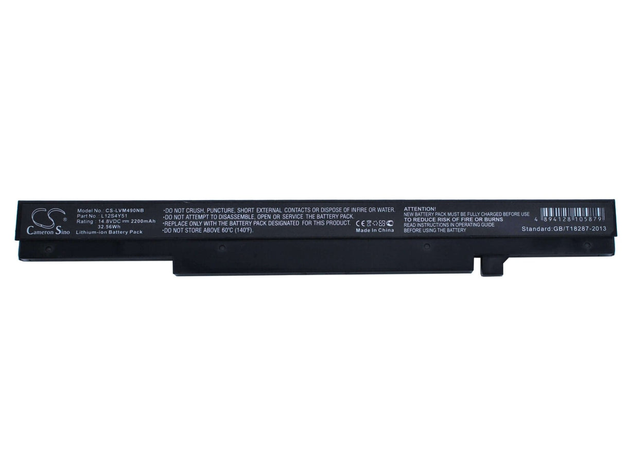 Black Battery For Lenovo Ideapad K4350, Ideapad K2450, Ideapad K4350a 14.8v, 2200mah - 32.56wh Notebook, Laptop Cameron Sino Technology Limited