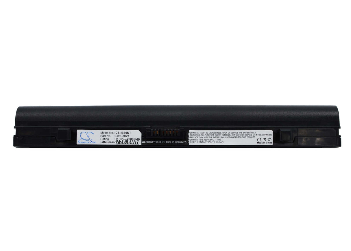 Black Battery For Lenovo Ideapad S9, Ideapad S9e, Ideapad S10 11.1v, 2600mah - 28.86wh Notebook, Laptop Cameron Sino Technology Limited