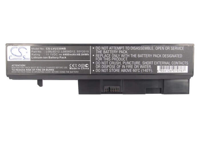 Black Battery For Lenovo Ideapad U330, Ideapad U330a, Ideapad U330m 11.1v, 4400mah - 48.84wh Notebook, Laptop Cameron Sino Technology Limited (Suspended)