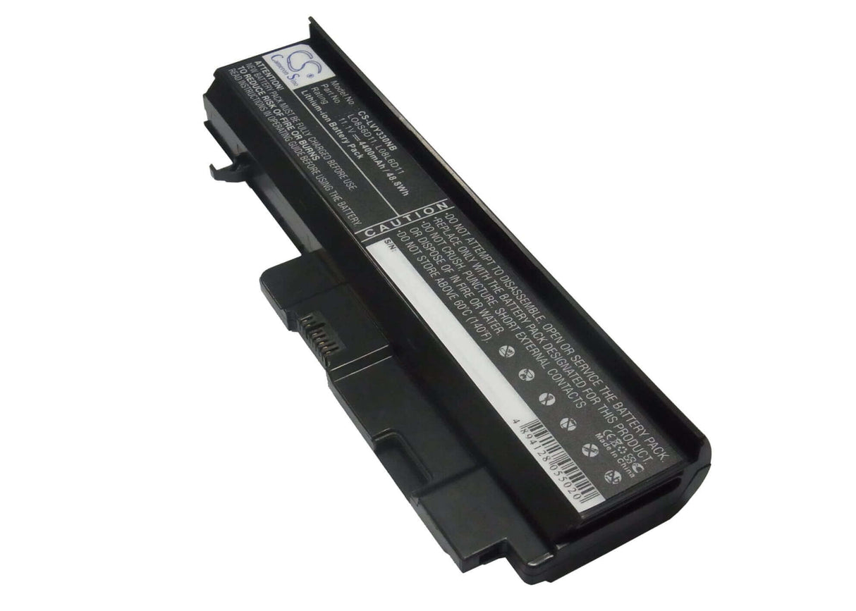 Black Battery For Lenovo Ideapad Y330, Ideapad Y330-20002, Ideapad Y330-2269 11.1v, 4400mah - 48.84wh Notebook, Laptop Cameron Sino Technology Limited