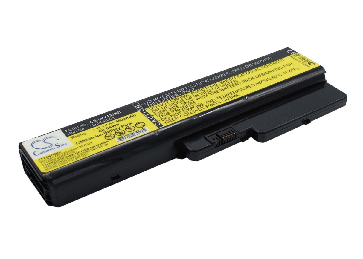 Black Battery For Lenovo Ideapad Y430, Ideapad Y430g, Ideapad Y430a 11.1v, 4400mah - 48.84wh Notebook, Laptop Cameron Sino Technology Limited