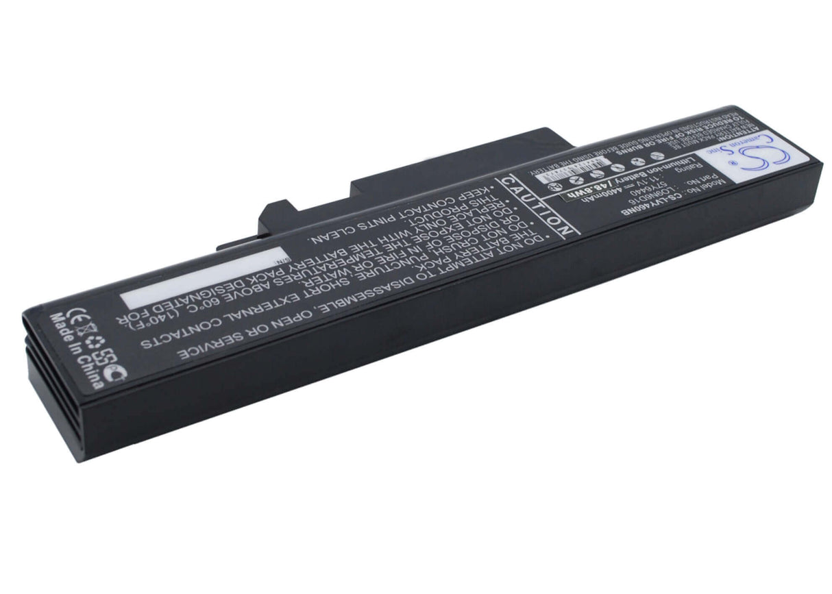 Black Battery For Lenovo Ideapad Y460, Ideapad Y560, Ideapad Y460a-ith 11.1v, 4400mah - 48.84wh Notebook, Laptop Cameron Sino Technology Limited