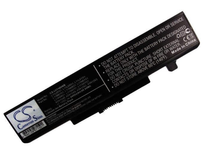 Black Battery For Lenovo Ideapad Y480, Ideapad Y480a, Ideapad Y480m 11.1v, 4400mah - 48.84wh Notebook, Laptop Cameron Sino Technology Limited