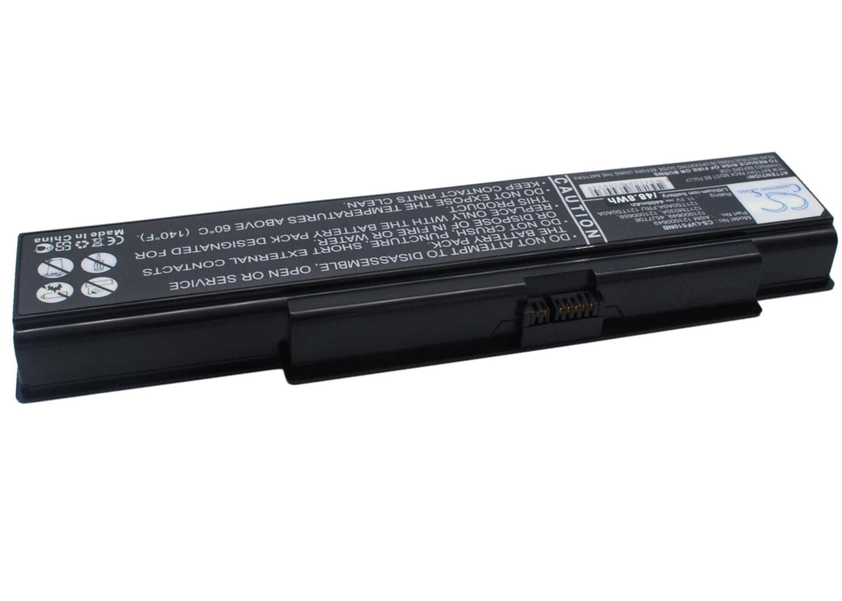 Black Battery For Lenovo Ideapad Y710, Ideapad Y730, Ideapad Y530 11.1v, 4400mah - 48.84wh Notebook, Laptop Cameron Sino Technology Limited