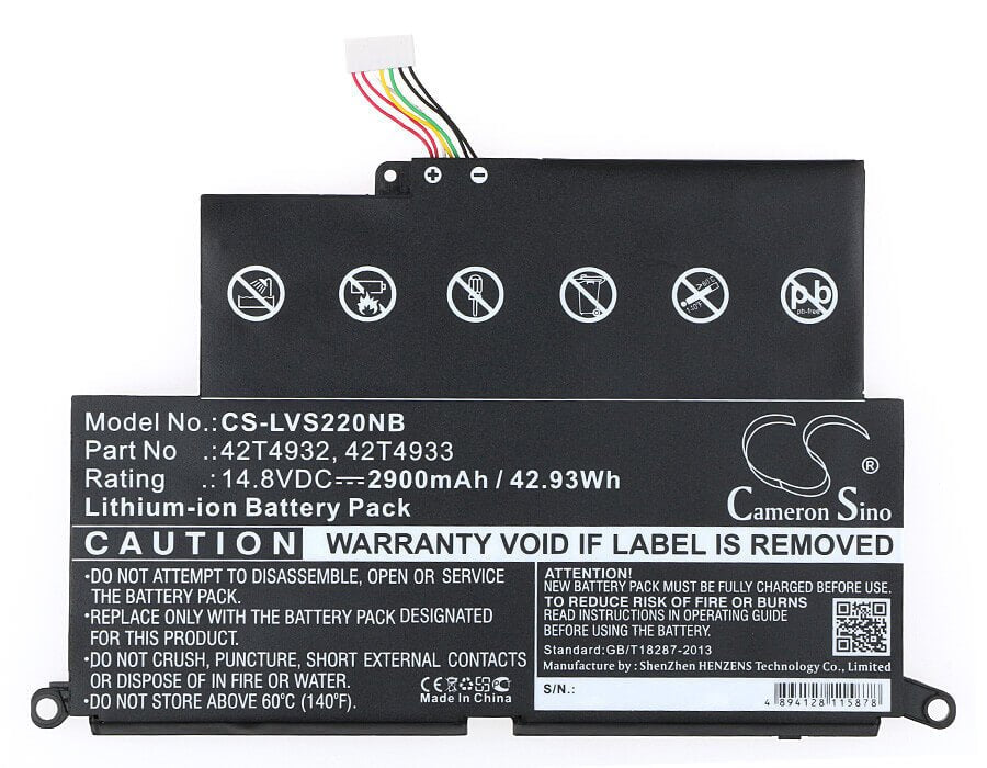 Black Battery For Lenovo Thinkpad Edge E220s 14.8v, 2900mah - 42.92wh Notebook, Laptop Cameron Sino Technology Limited