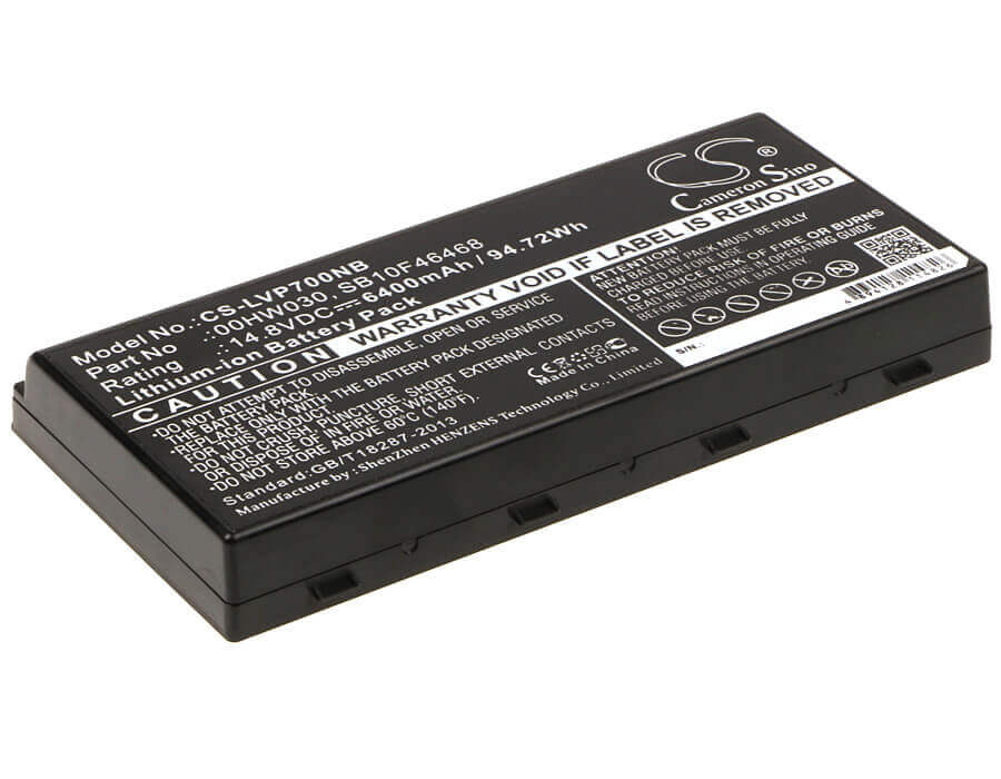 Black Battery For Lenovo Thinkpad P70, Thinkpad P70 Mobile Workstation, Thinkpad P70 Mobile Xeon Workstation 14.8v, 6400mah - 94 Notebook, Laptop Cameron Sino Technology Limited