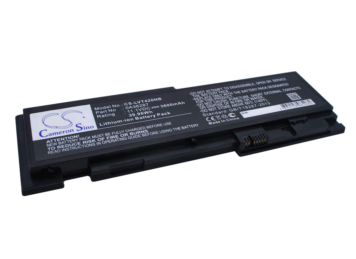 Black Battery For Lenovo Thinkpad T420s, Thinkpad T420si, Thinkpad T420s 4171-a13 11.1v, 3600mah - 39.96wh Notebook, Laptop Cameron Sino Technology Limited
