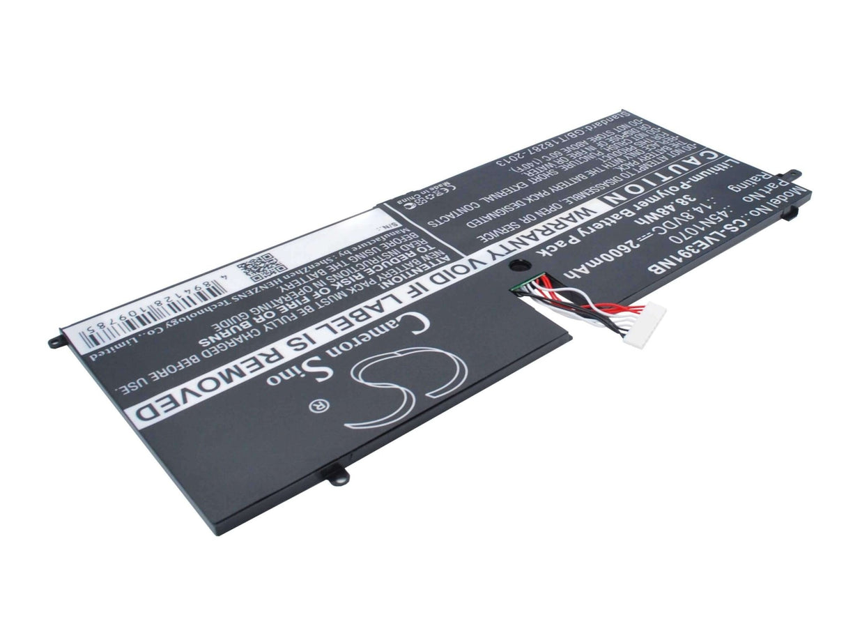 Black Battery For Lenovo Thinkpad X1 Carbon 3444, Thinkpad X1 Carbon 3448, Thinkpad X1 Carbon 3460 14.8v, 2600mah - 38.48wh Notebook, Laptop Cameron Sino Technology Limited