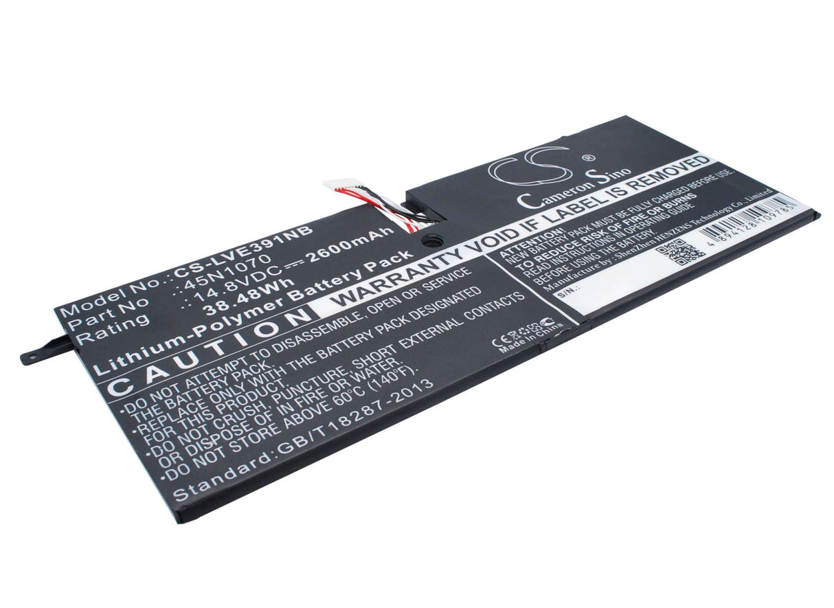 Black Battery For Lenovo Thinkpad X1 Carbon 3444, Thinkpad X1 Carbon 3448, Thinkpad X1 Carbon 3460 14.8v, 2600mah - 38.48wh Notebook, Laptop Cameron Sino Technology Limited