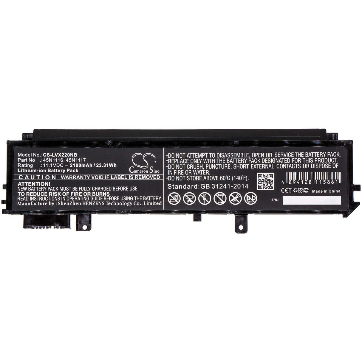 Black Battery For Lenovo Thinkpad X230s Ultrabook, Thinkpad X240s Ultrabook, Thinkpad X230s Touchscreen Ultrabook 11.1v, 2100mah Notebook, Laptop Cameron Sino Technology Limited
