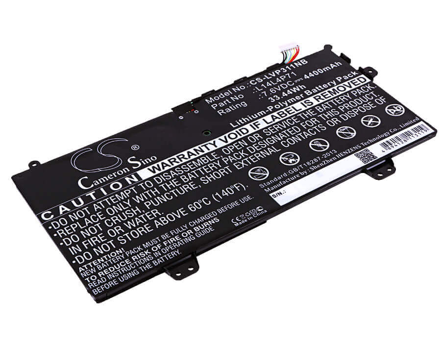Black Battery For Lenovo Yoga 3 Pro 11, 80j80021us, Yoga 3 11-5y10 7.6v, 4400mah - 33.44wh Notebook, Laptop Cameron Sino Technology Limited